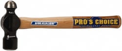 MSC&nbsp;Vaughan Bushnell 15830 2 Lb Head Ball Pein Hammer Hickory Handle, 15-3/4