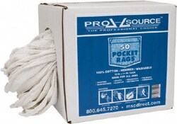 MSC PRO-SOURCE 42-PRO-PT50 Pack of (50) 13 Inch Long x 14 Inch Wide Virgin Cotton Shop Towels & Industrial Rags White, Huck Toweling, Medium Lint Level, 50 Sheets per Pack