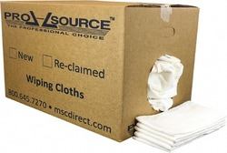 MSC&nbsp;PRO-SOURCE N020-WBDK-25 12 Inch Long x 20 Inch Wide Virgin Cotton Diaper Rags White, Lint Free, 25 Lbs. at 2 to 4 per Pound, Box