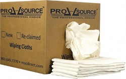 MSC PRO-SOURCE N020-WBDK-10 12 Inch Long x 20 Inch Wide Virgin Cotton Diaper Rags White, Lint Free, 10 Lbs. at 2 to 4 per Pound, Box