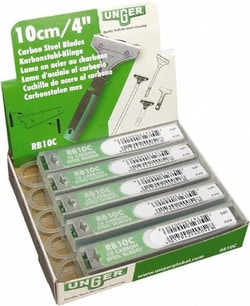 MSC Unger RB10C Pack of 10 Carbon Steel 2-Edge Scraper Replacement Blades