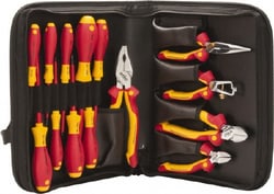 MSC Wiha 32895 14 Piece Insulated Hand Tool Set Comes in Zippered Case,