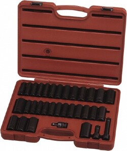 MSC Paramount PAR-12ISKT-S33 33 Pc 1/2" Drive Deep Impact Socket Set 3/8