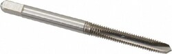 MSC Cleveland C57080 M4x0.70 Metric Coarse 6H 2 Flute Bright Finish High Speed Steel Spiral Point Tap Plug Chamfer, Right Hand Thread, 2-1/8