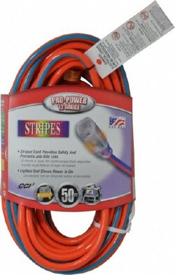 MSC Southwire 2548SW003V 50', 12/3 Gauge/Conductors, Orange/Blue Outdoor