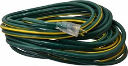 MSC Southwire 2548SW0052 50', 12/3 Gauge/Conductors, Green/Yellow Outdoor Extension Cord 1 Receptacle, 15 Amps, 125 VAC, UL SJTW, NEMA 5-15P, 5-15R