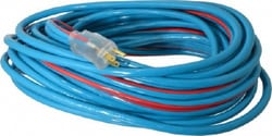 MSC&nbsp;Southwire 2548SW0064 50', 12/3 Gauge/Conductors, Blue/Red Outdoor Extension Cord 1 Receptacle, 15 Amps, 125 VAC, UL SJTW, NEMA 5-15P, 5-15R