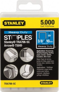 MSC Stanley TRA706-5C 27/64" Wide Galvanized Steel Heavy Duty Power Crown