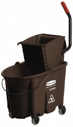 MSC Rubbermaid FG758088BRN 35 Qt Plastic Bucket & Wringer 20-1/8