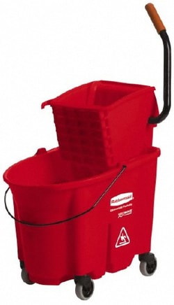 MSC Rubbermaid FG758888RED 35 Qt Plastic Bucket & Wringer 20-1/8