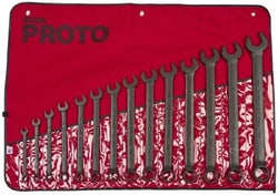 MSC Proto J1200FBASD 14 Pc, 3/8 - 1-1/4", 12-Point Combination Wrench Set