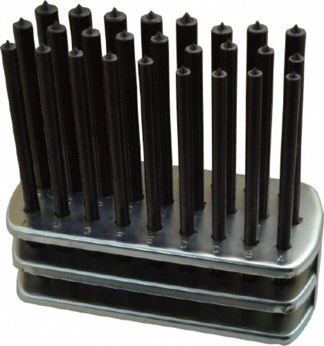 MSC Spellmaco AZ SET 26 Piece, Transfer Punch Set Round Shank, Comes