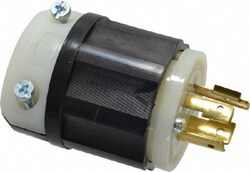 MSC Leviton 2421 250 VAC 20A NEMA L15-20P Industrial Twist Lock Plug 3