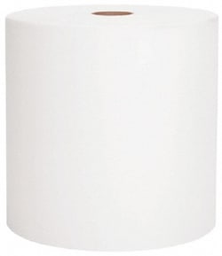 MSC Scott 01052 12 Qty 800 ' Hard Roll of 1 Ply White Paper Towels 8" Wide,