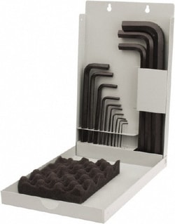 MSC&nbsp;Eklind 13613 13 Piece T-Handle Ball End Hex Key Set Hex Range 1.3 to 17mm, 9