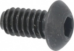 MSC&nbsp;Holo-Krome 64042 1/4-20 UNC Hex Socket Button Cap Screw Alloy Steel, Black Oxide, Fully Threaded, 1/2