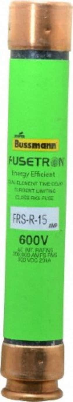 MSC Cooper Bussmann FRS-R-15 300 VDC, 600 VAC, 15 Amp, Time Delay General