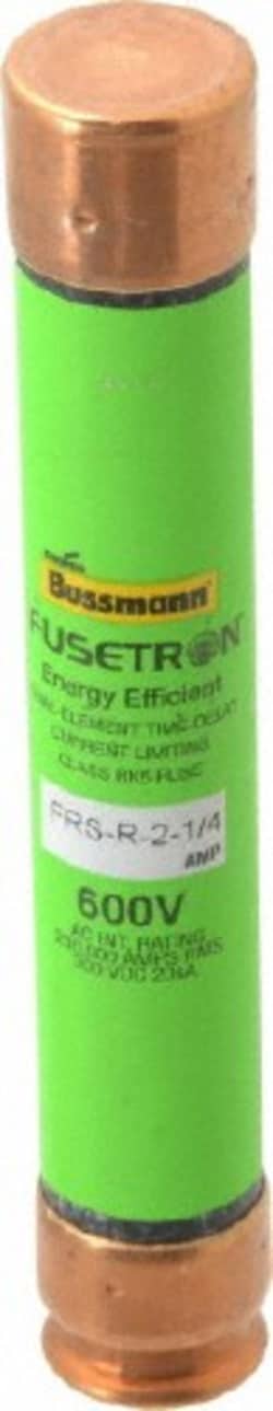 MSC Cooper Bussmann FRS-R-2-1/4 300 VDC, 600 VAC, 2.25 Amp, Time Delay