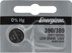 MSC Energizer. 390-389TZ Size 390/389, Silver Oxide, Button & Coin Cell