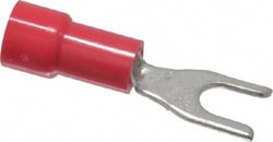 MSC&nbsp;Made in USA S4A-6 #6 Stud, 22 to 18 AWG Compatible, Fully Insulated, Crimp Connection, Standard Fork Terminal
