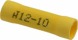MSC Made in USA B4C 12 to 10 AWG Compatible, Butt Splice Terminal Yellow