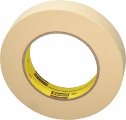 MSC 3M 7000048943 1" Wide x 180' Long x 5.9 mil Thick Tan Masking Tape