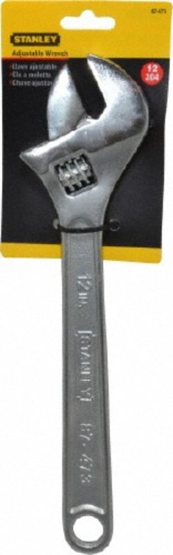 MSC Stanley 87-473 1-1/2" Jaw Capacity, 12" Standard Adjustable Wrench