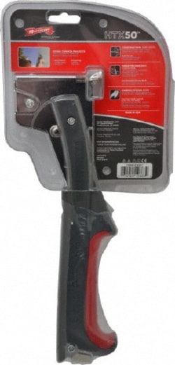 MSC Arrow HTX50 Manual Hammer Tacker 5/16, 3/8, 1/2" Staples, Silver &