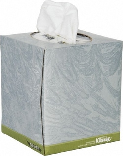 MSC Kleenex 21272 36 Qty 95 Sheet Flat Box of White Facial Tissues 2 Ply,
