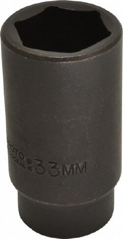 MSC Proto J7333M 1/2" Drive 33mm Deep Impact Socket 6 Points, 3-1/2" Overall