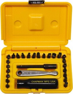 MSC Chapman 7331 27 Pc Screwdriver Bit Set #1-2 Phillips, 0.05-1/4