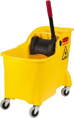 MSC Rubbermaid FG738000YEL 31 Qt Plastic Bucket & Wringer 22-5/8