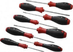 MSC Wiha 36294 8 Piece Torx Screwdriver Set Bit Sizes: Torx T6, T8, T10, T15, T20, T25, T27 & T30