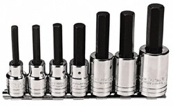 MSC Proto J5441-7 7 Piece 1/2" Drive Inch Hex Bit Socket Set 1/4 to 5/8"