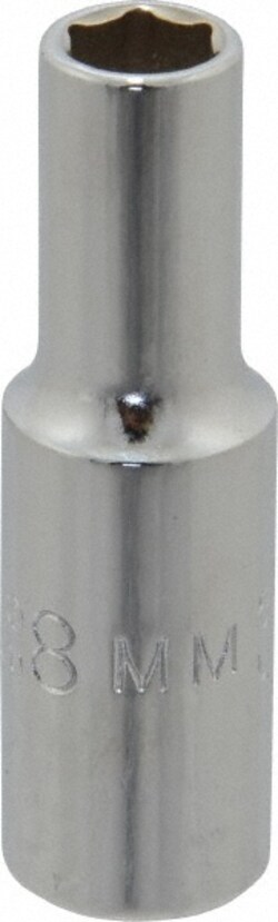 MSC 3/8" Drive, 8mm Deep Hand Socket, Quantity: Each of 1