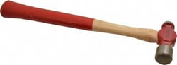MSC Proto J1308PD 1/2 Lb Head Ball Pein Hammer Wood Handle with Red Laquer Grip, 12