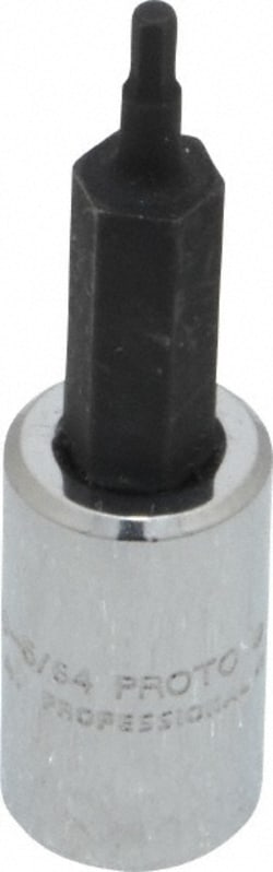 MSC Proto J47705/64 1/4" Drive, 5/64" Hand Hex Bit Socket 1-7/8" Overall