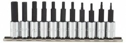 MSC Proto J4770-11 11 Piece 1/4" Drive Inch Hex Bit Socket Set 1/16 to