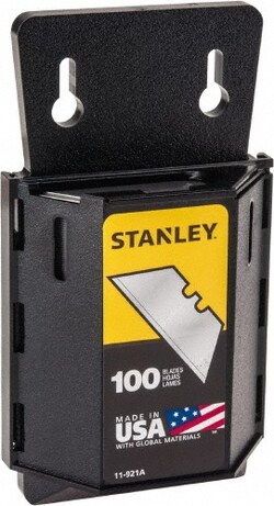MSC Stanley 11-921A Steel Utility Knife Blade 0.024" Blade Thickness, 2-7/16"