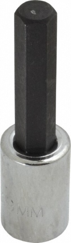 MSC 3/8" Drive, 9mm Hand Hex Bit Socket, Quantity: Each of 1