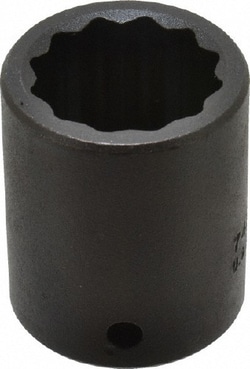 MSC Proto J7432 1/2" Drive 1" Standard Impact Socket 12 Points, 1-3/4"