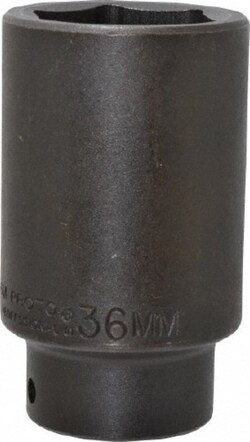 MSC Proto J7336M 1/2" Drive 36mm Deep Impact Socket 6 Points, 3-1/2" Overall