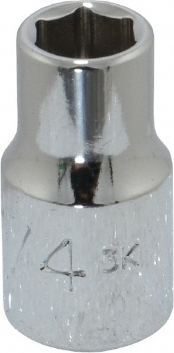 MSC Proto J4708 1/4", 1/4" Drive, Standard Hand Socket 6 Points, 7/8" Overall