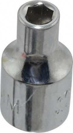 MSC Proto J4704M 1/4" Drive, Standard Hand Socket 6 Points, 7/8" Overall