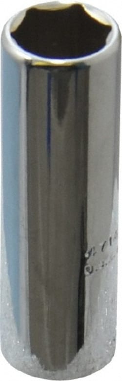 MSC Proto J4714L 7/16", 1/4" Drive, Deep Hand Socket 6 Points, 2" Overall