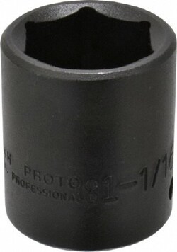 MSC Proto J7434H 1/2" Drive 1-1/16" Standard Impact Socket 6 Points, 1-3/4"