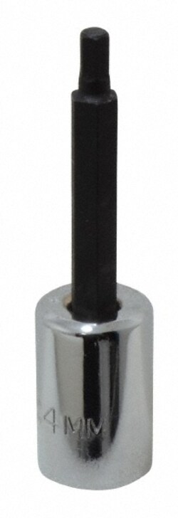 MSC 3/8" Drive, 4mm Hand Hex Bit Socket, Quantity: Each of 1