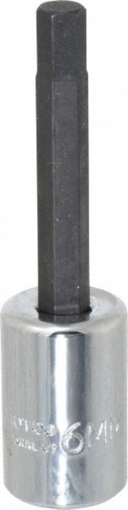 MSC 3/8" Drive, 6mm Hand Hex Bit Socket, Quantity: Each of 1