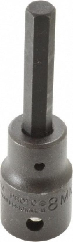 MSC Proto J7441-8M 1/2" Drive, 8mm Impact Hex Bit Socket 3-1/4" Overall