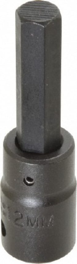 MSC Proto J7441-12M 1/2" Drive, 12mm Impact Hex Bit Socket 3-1/4" Overall